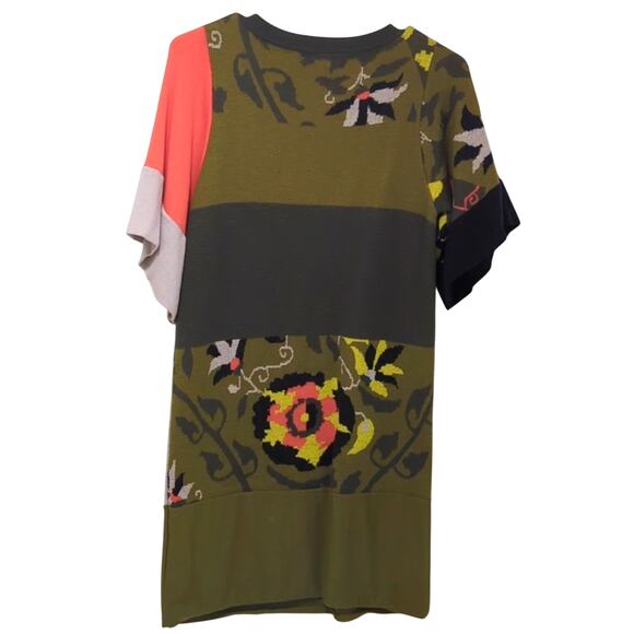 Pringle of Scotland 1815 Merino Wool Sweater Dress Women's M Knit Artsy Abstract - Picture 2 of 8